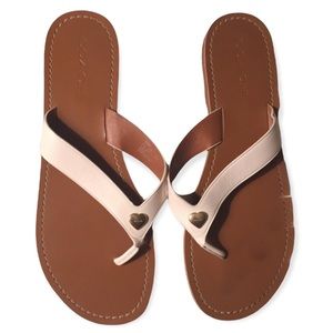 Coach white leather Thong Sandals size 11